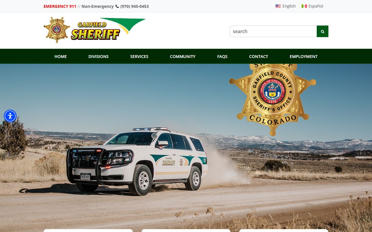 Garfield County inmate population sheriff homepage with current inmate links